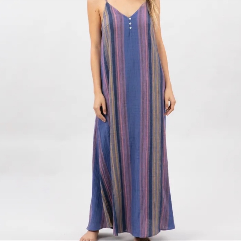 🌴🔆RIP CURL- GOLDEN DAYS STRIPPED MAXI DRESS🔆🌴 - Picture 6 of 13